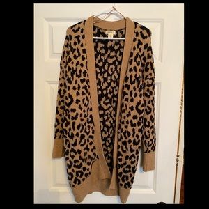 Slouchy leopard cardigan